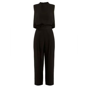 DIANE VON FURSTENBERG Tali jumpsuit Size 4 Crop Top Wide Leg DVF
